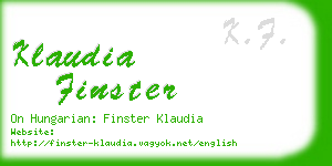 klaudia finster business card